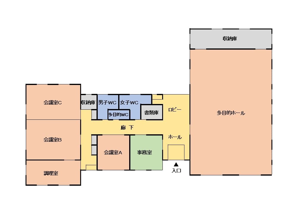 北久原区公民館フロアマップ(図面)