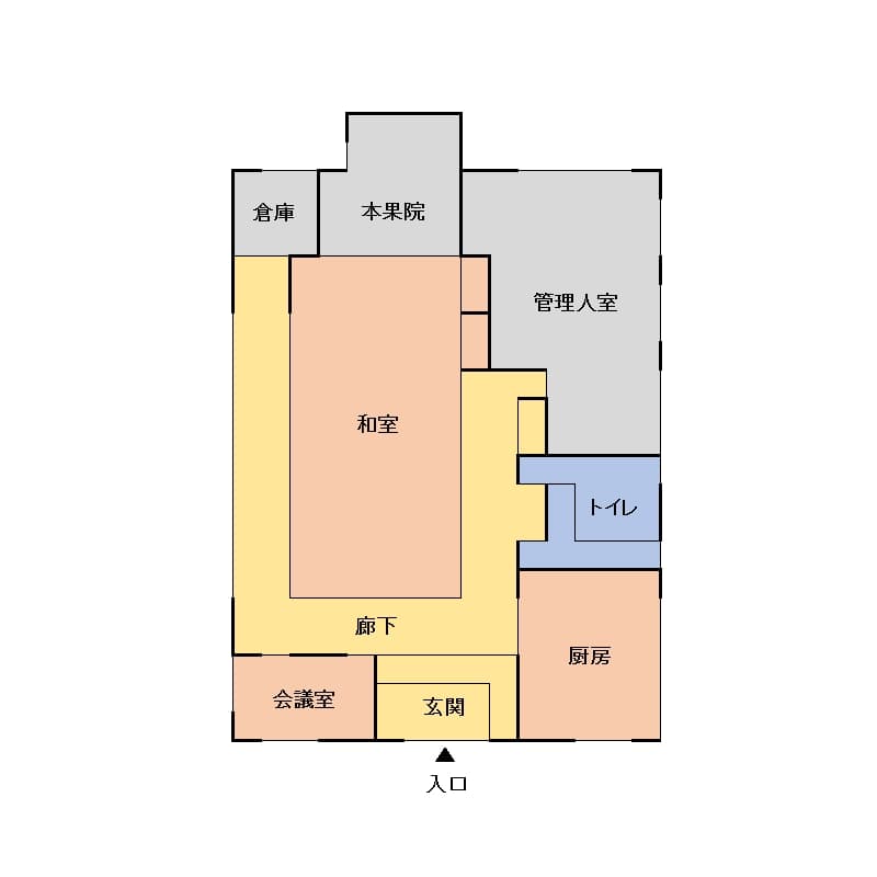 北久原集会所フロアマップ(図面)